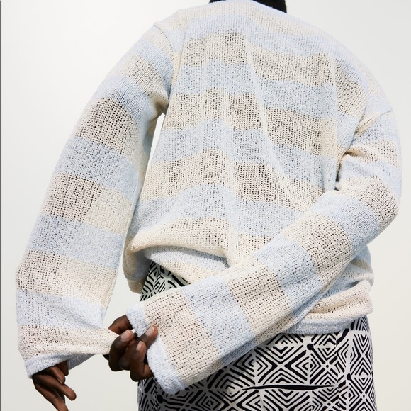 NWT Zara Striped Rustic Sweater - Picture 2 of 6